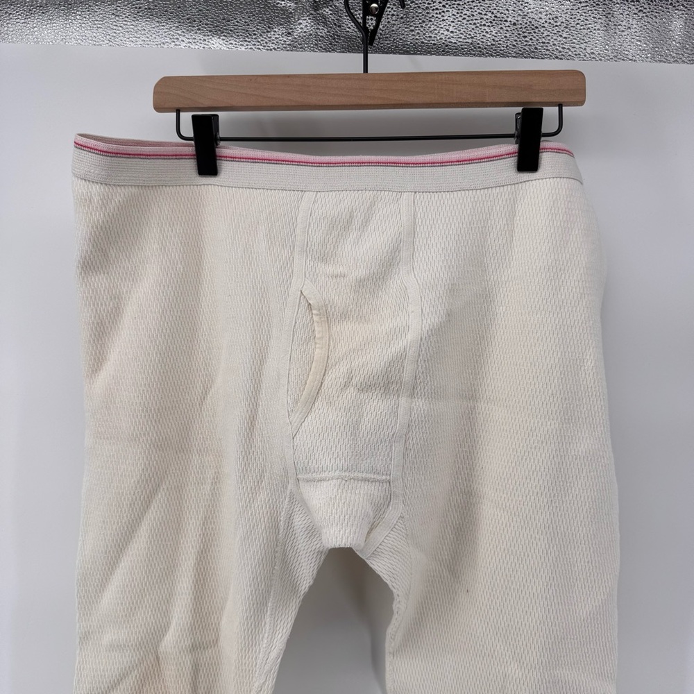 Vintage Carhartt Thermal Pants Men XXL Ivory - Picture 3 of 7